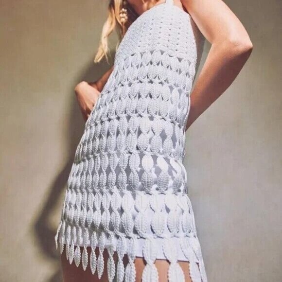 Alexis Velies White Dress Large New - Picture 3 of 9